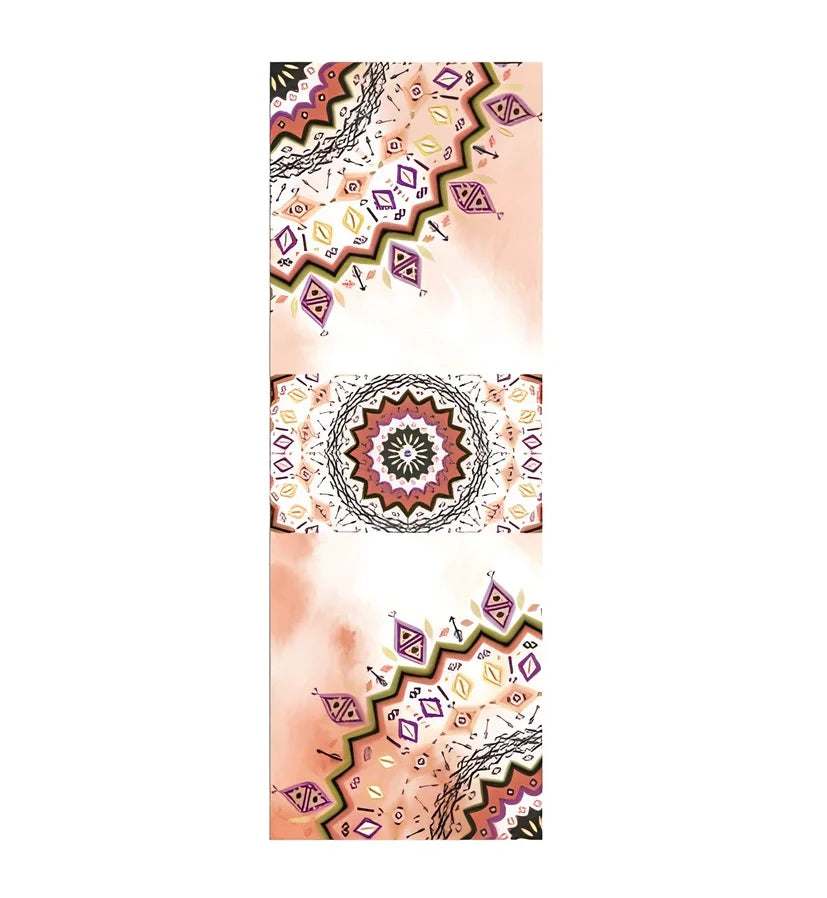Microfiber yoga towel with mandala pattern measuring 183×63cm with 2mm thickness