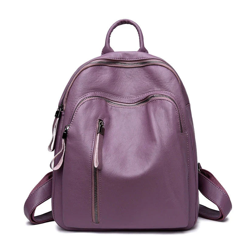 Stylish PU backpack with a sleek, vertical square shape and dual straps for comfortable, hands-free carrying