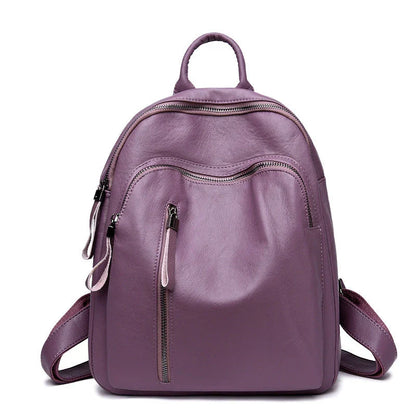 Stylish PU backpack with a sleek, vertical square shape and dual straps for comfortable, hands-free carrying