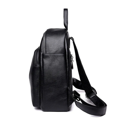 Stylish PU backpack with a sleek, vertical square shape and dual straps for comfortable, hands-free carrying