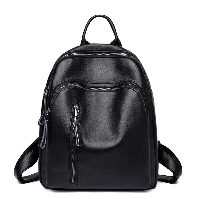 Stylish PU backpack with a sleek, vertical square shape and dual straps for comfortable, hands-free carrying