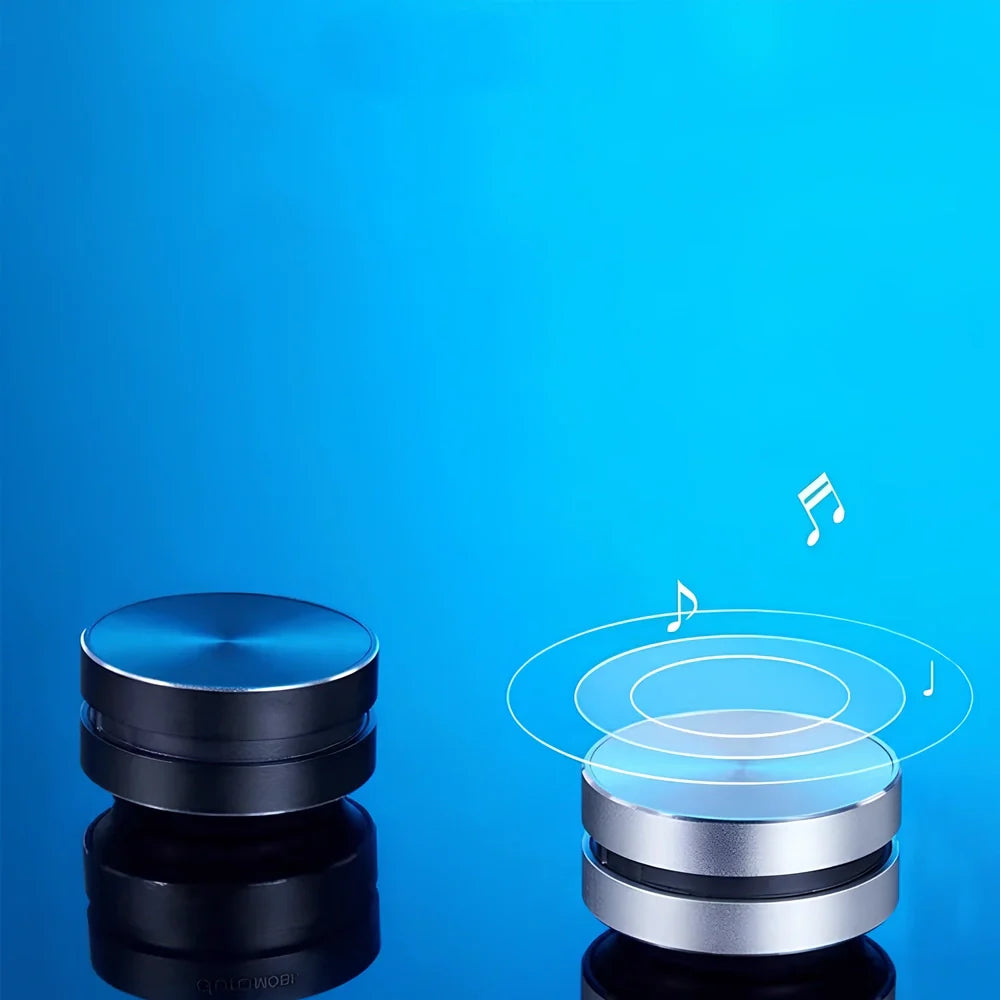 Bone conduction wireless Bluetooth speaker with magnetic base measuring 26mm height and 40mm diameter