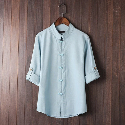 Men's vintage linen shirt in various colors and sizes for a stylish, comfortable look
