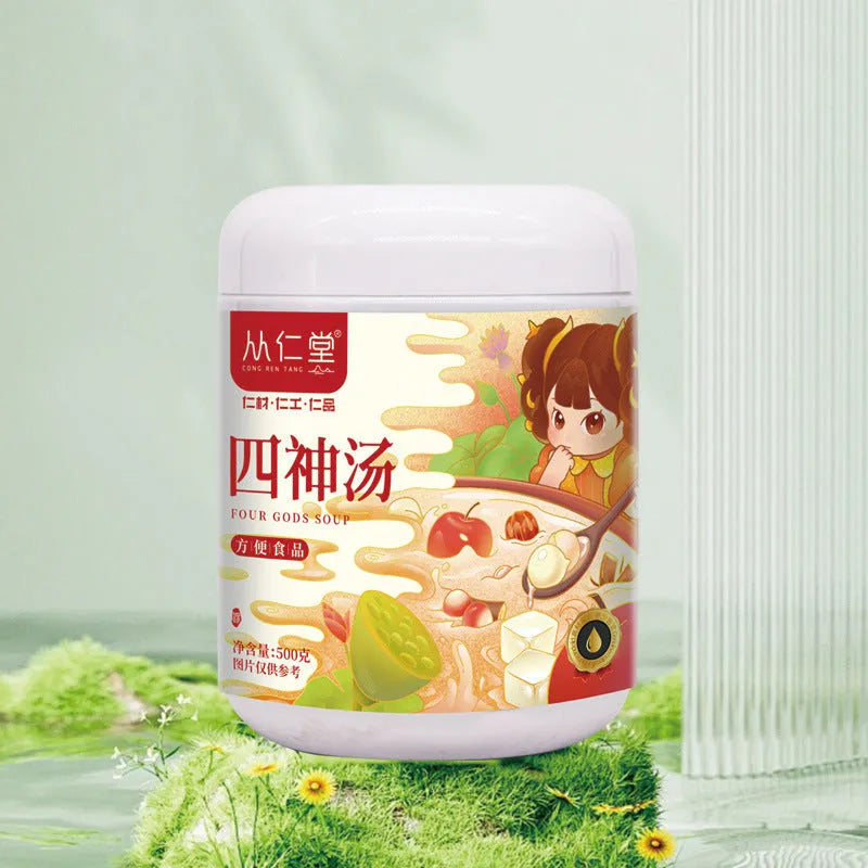 Box of children's spleen and stomach herbal tea decoction with twelve 100ml bags showing traditional Chinese medicine ingredients