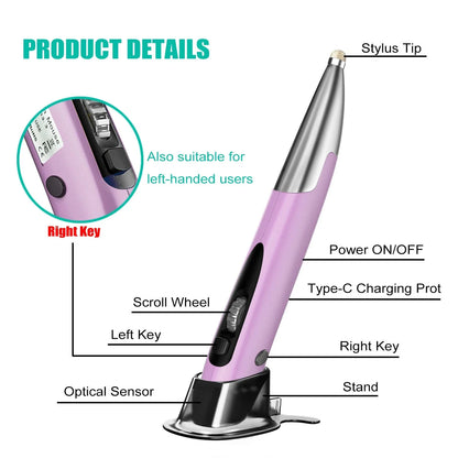 Versatile wireless pen mouse with ergonomic design, adjustable DPI, and plug-and-play connectivity for modern digital devices