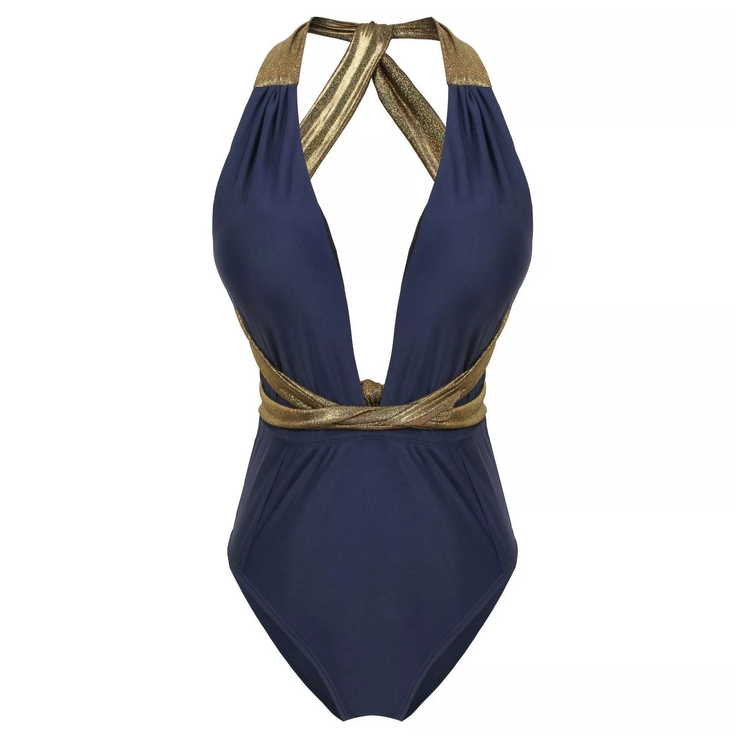 Hollow One Piece Swimsuit in Coffee, Black, and Navy Blue with adjustable fit for sizes S to XL