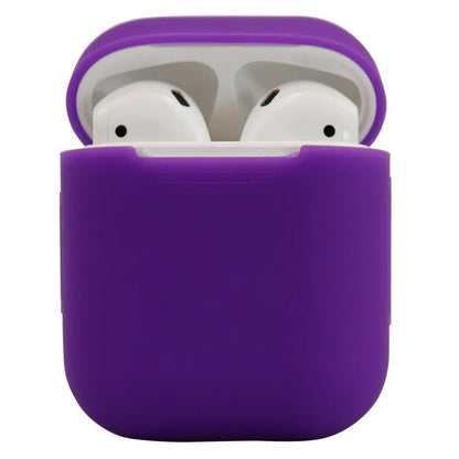 Silicone protective cover for AirPods 2 in various colours showing dimensions 56mm × 47mm × 24mm