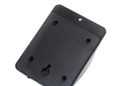 Solar 4 LED sensor lights mounted on a wall, showing 4 LEDs and solar panel, with dimensions 20cm x 10cm x 5cm