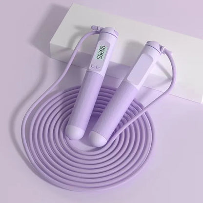 Fitness skipping rope with ball bearing mechanism and ABS plastic handles in adjustable 1.5m length