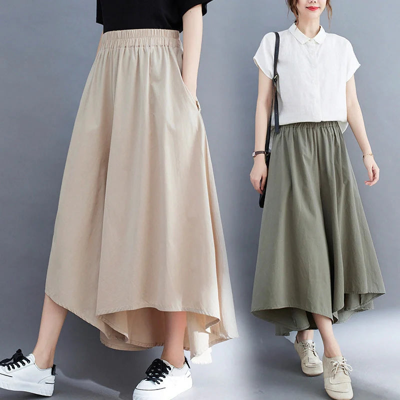 Women's stylish wide-leg cropped pants in various colors, perfect for any occasion.