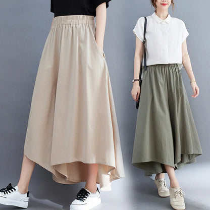 Women's stylish wide-leg cropped pants in various colors, perfect for any occasion.