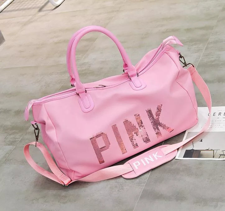 Large-capacity fitness sports bag with adjustable shoulder strap in various colors