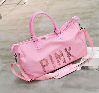 Large-capacity fitness sports bag with adjustable shoulder strap in various colors