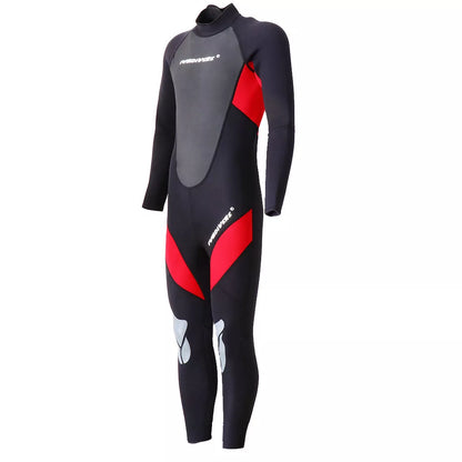 Men's thermal diving suit in red and blue, sizes S-XXXL, for all-season warmth