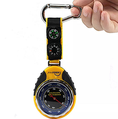BKT381 Portable Mountaineering Altimeter with Multi-Function Pointer in Yellow