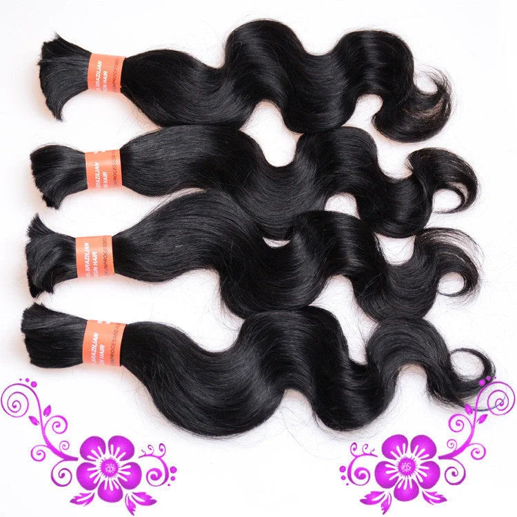 7A body wave human hair extensions in various lengths for natural volume and style