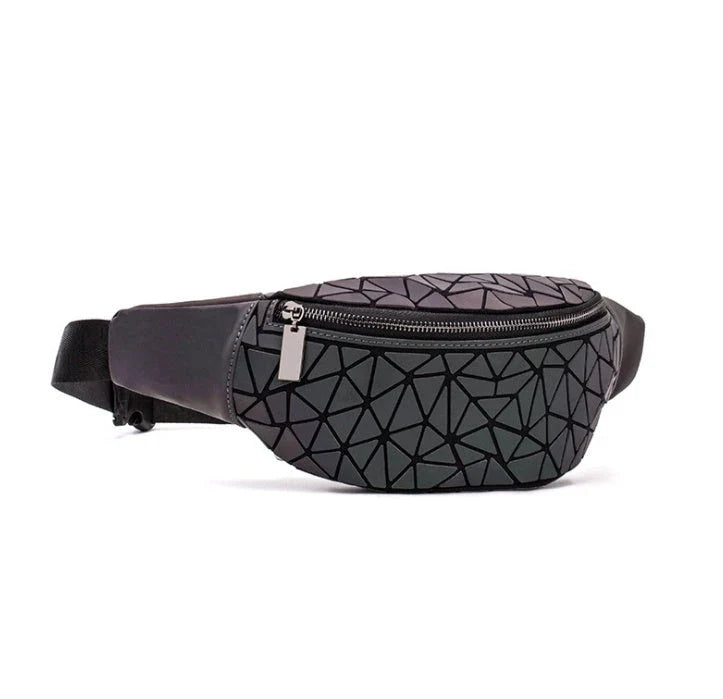 Stylish waist bags in various colors made of premium PU leather with a sleek geometric design, providing hands-free convenience and organization for modern women.