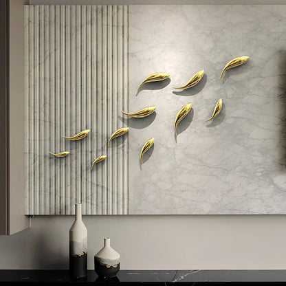 Irregular geometric wall pendant in metallic finish, available in 13cm, 18cm and 23cm sizes
