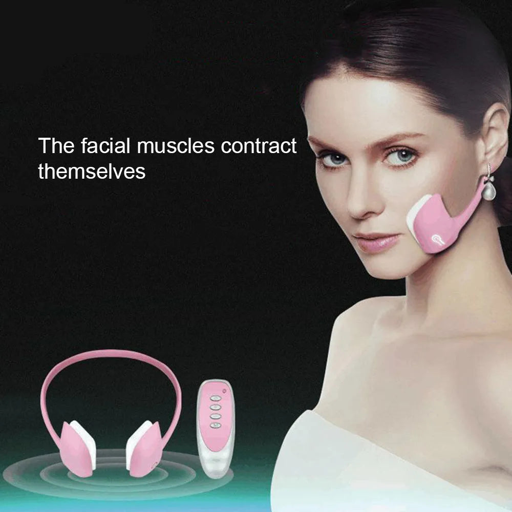 Microcurrent facial massager in black or pink for face lifting and contour reshaping, 0.2W, package 200 x 180 x 75mm
