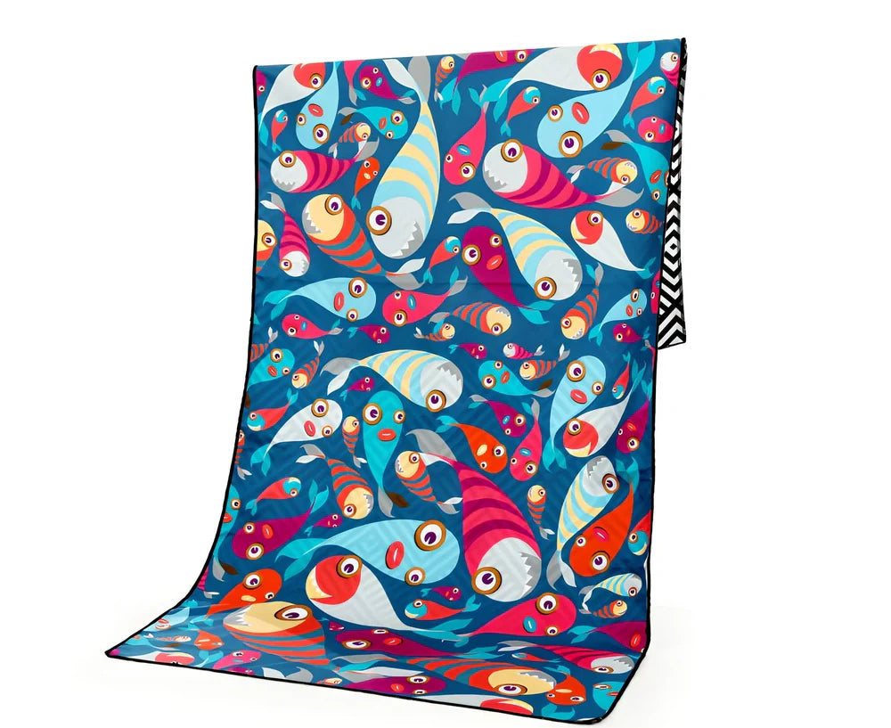 Superfine fibre beach towel in various colours, 175x75cm size, 280g lightweight for travel and outdoor sports
