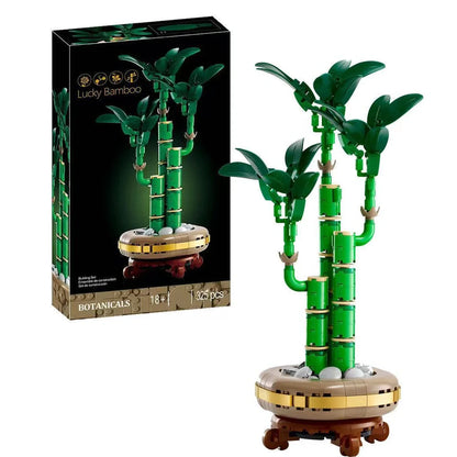 Lego-style flower bouquet building blocks showing 5 colour options for adult assembly project