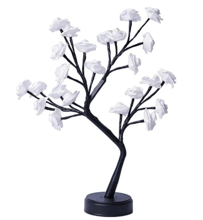 Elegant USB Rose Lamp with mesmerizing 3D floral design and variety of vibrant color options for romantic desk lighting