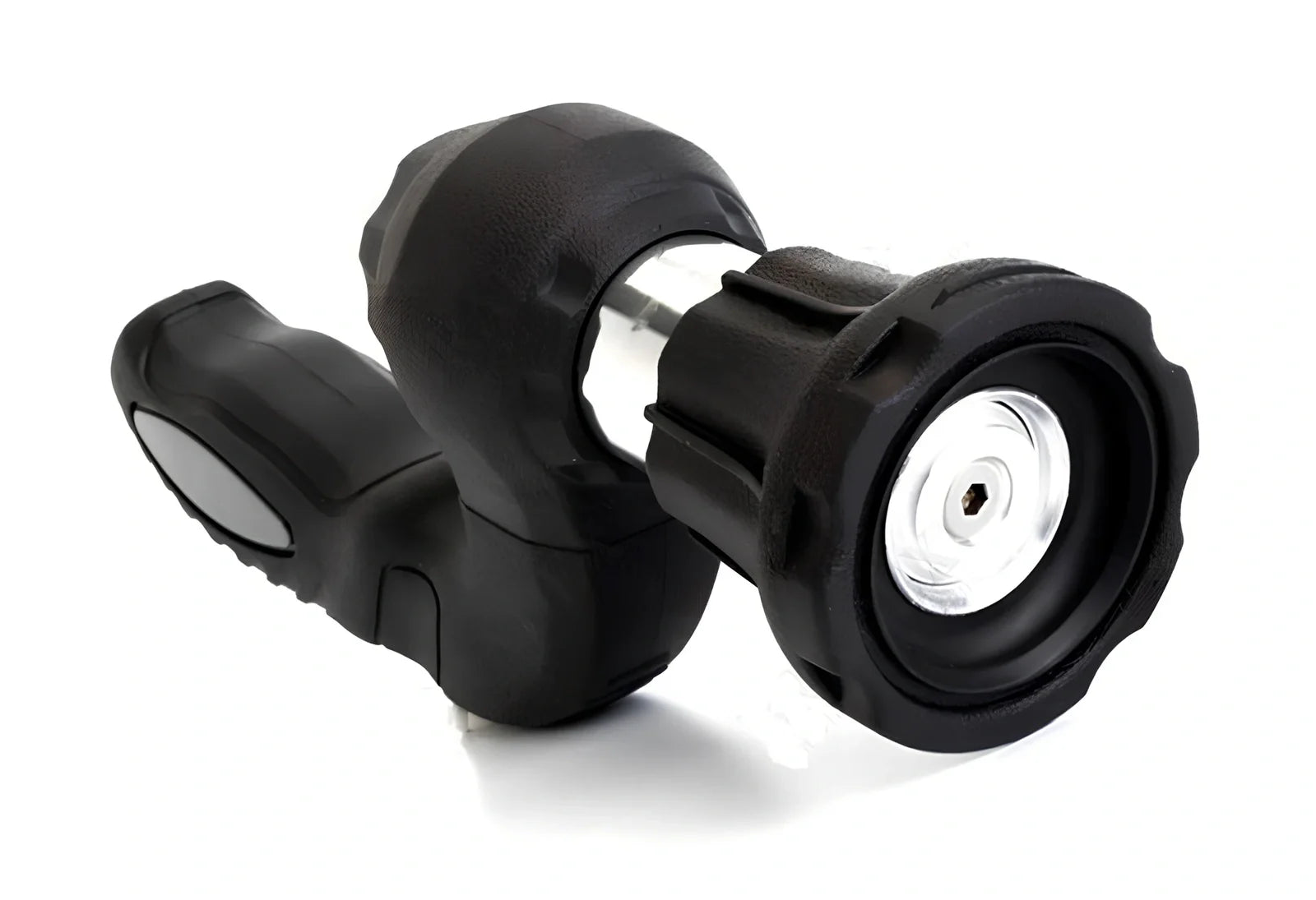 Black Mighty Power Hose Blaster Nozzle with five spray settings and ergonomic handle for garden and car washing