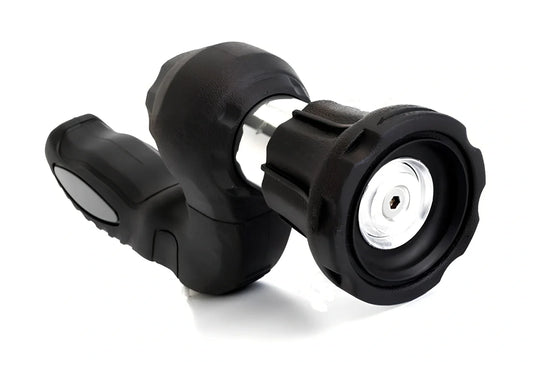 Black Mighty Power Hose Blaster Nozzle with five spray settings and ergonomic handle for garden and car washing