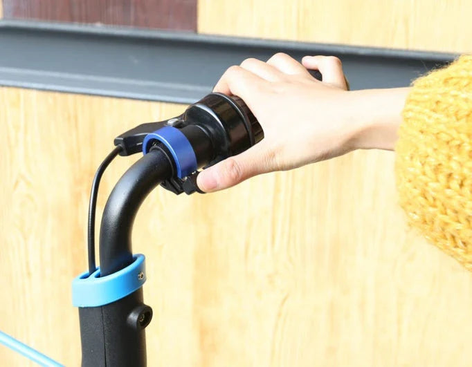 Sleek aluminum alloy bicycle bell with advanced sound alarm for safe cycling on mountain bikes and road bikes