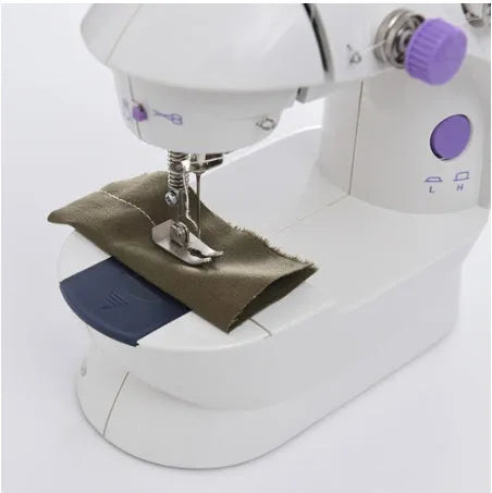 Mini electric household sewing machine with compact 20cm design and included thread cutter