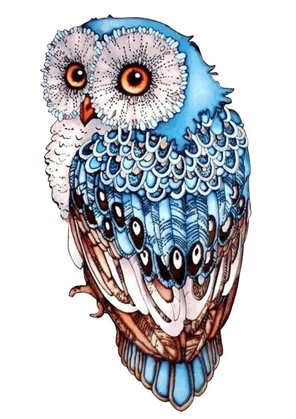 Wooden jigsaw puzzle with colourful elephant and turtle shaped pieces in A3, A4, A5 sizes