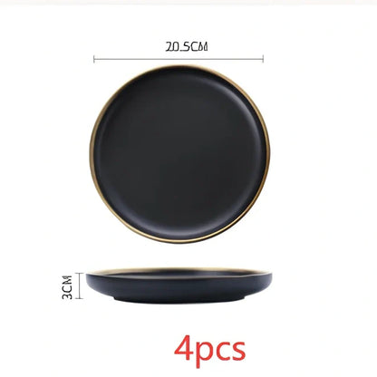 White bone china dinnerware set with 45% bone meal, 7 pieces from 3.5-inch to 10-inch plates