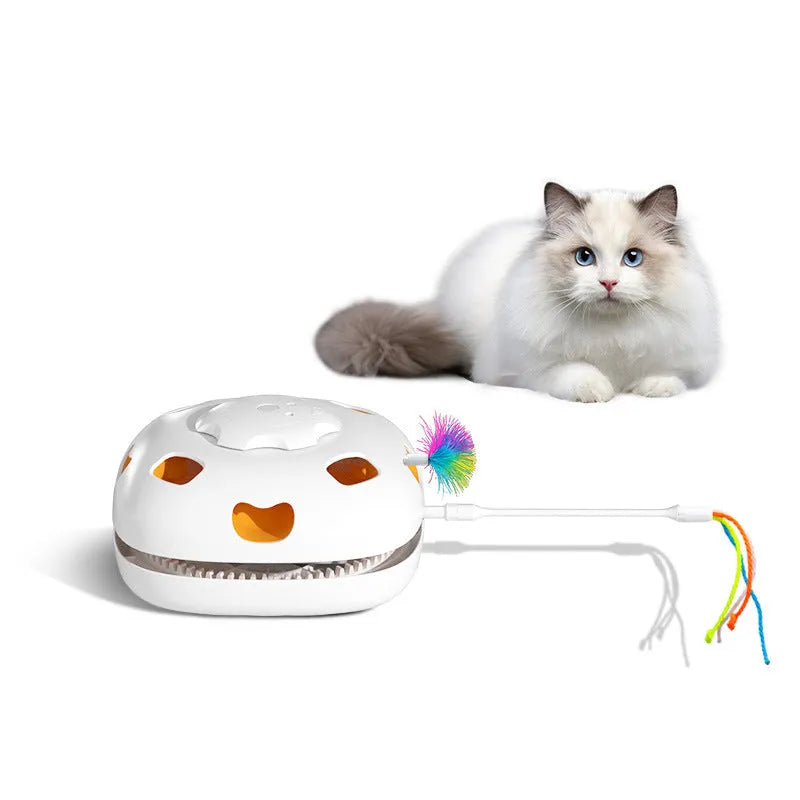19.8x11.5x19.5cm plastic cat toy with moving parts for independent feline entertainment