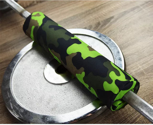 Barbell sheath for shoulder protection in camouflage colors