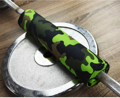 Barbell sheath for shoulder protection in camouflage colors