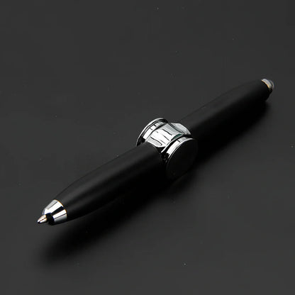 Multifunctional decompression gyro ballpoint pen showing 10.3cm length and spinning mechanism