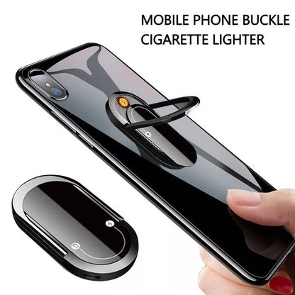 USB plasma lighter with mobile phone holder in multiple colors
