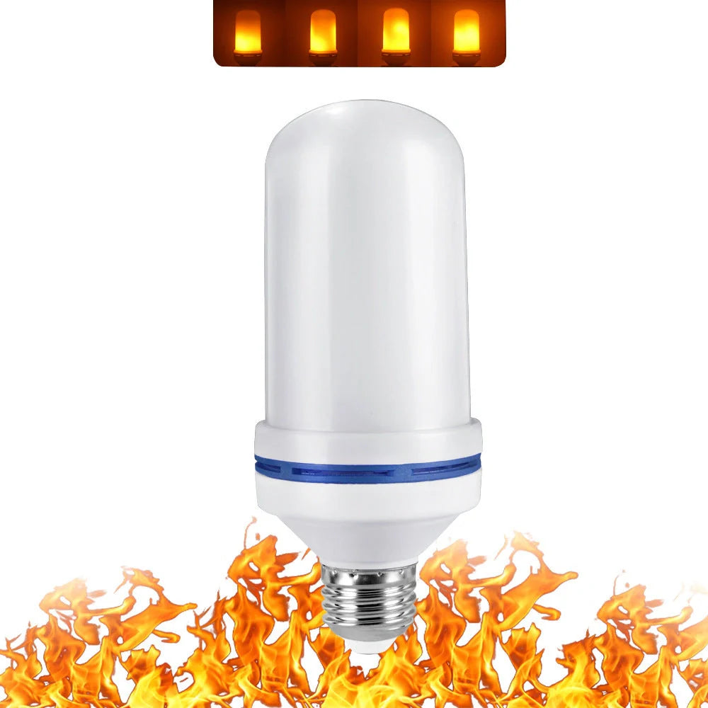 Flame-Flickering LED Bulb with Adjustable Intensity and Universal E27 Base for Cozy Ambiance