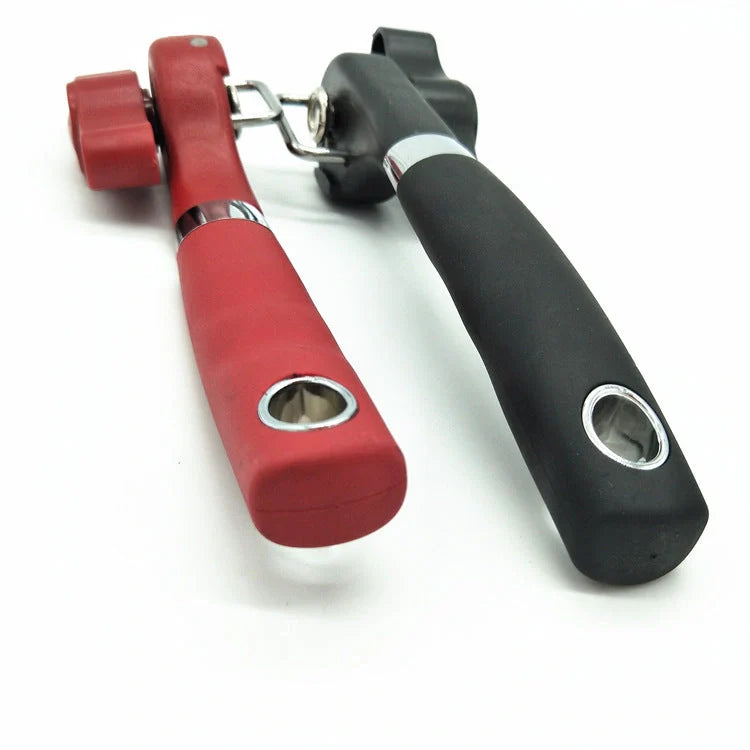German quality can opener with ABS head, rubber handle, and DC53 blade
