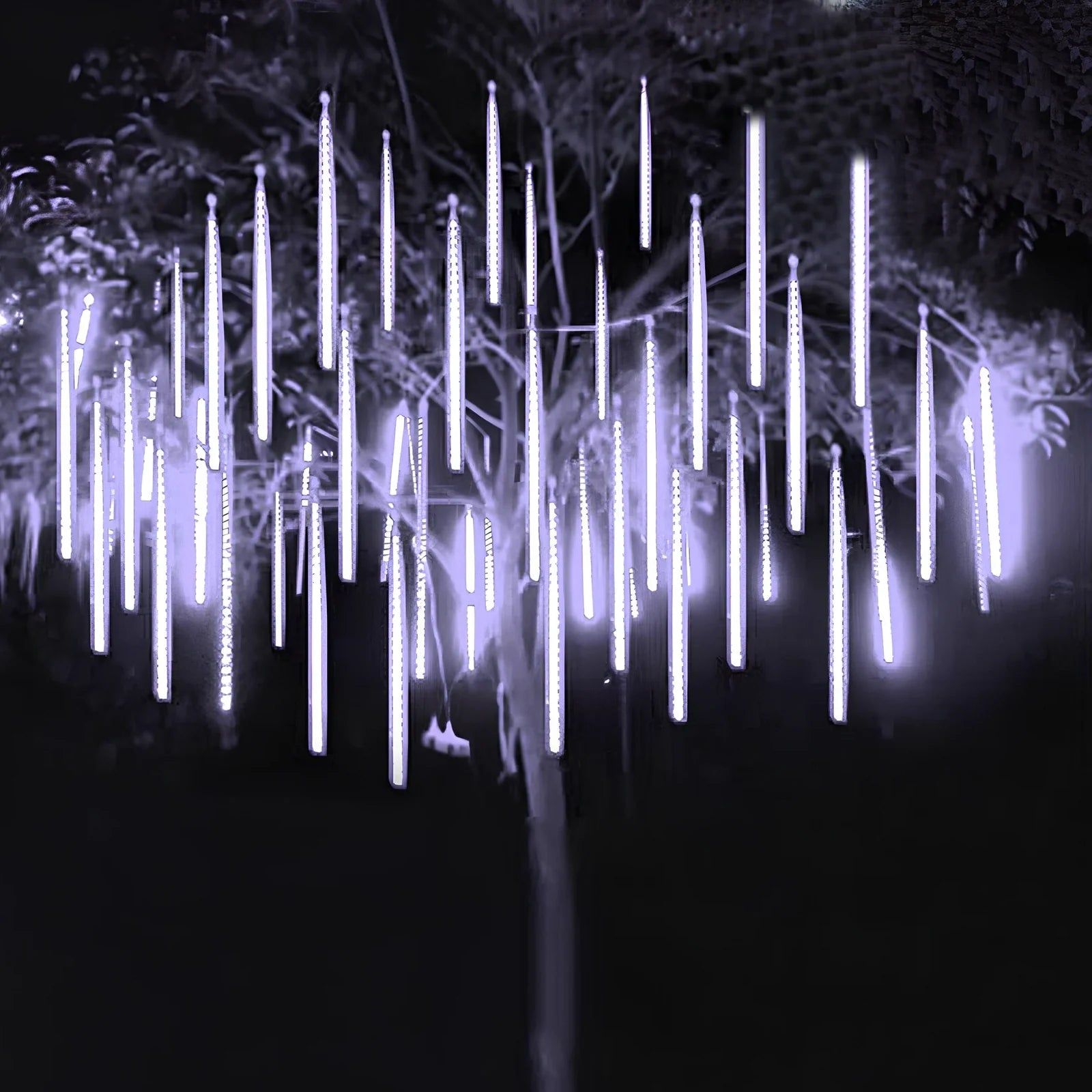 LED meteor rain garden lantern with flashing modes in 30cm and 50cm sizes for outdoor lighting