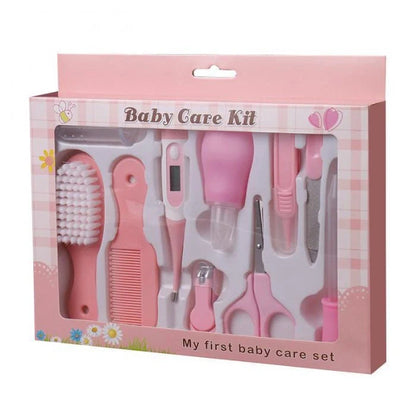 Portable Baby Health Suit 8-Piece Grooming Set with safety scissors, nail clippers, and more