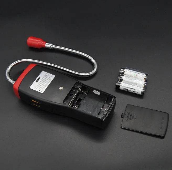 AS8800L portable flammable gas detector alarm unit showing LED indicator lights