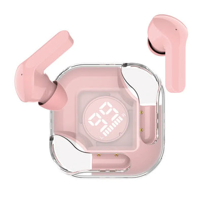 Wireless Bluetooth TWS headset in one of five colours: white, black, pink, blue, or green.