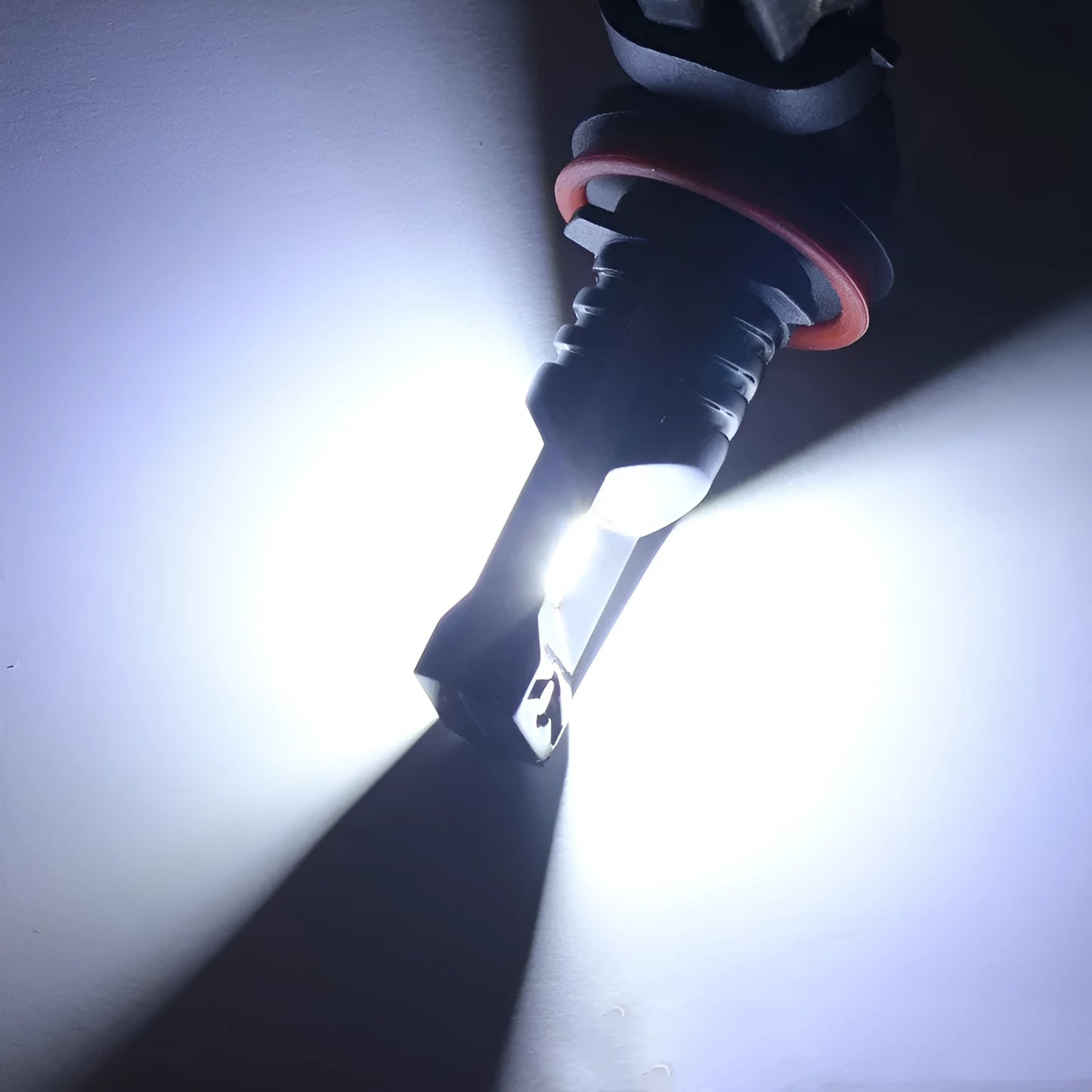 H11 H8 CSP 80W high power automotive LED front fog lamp with aviation aluminium housing.