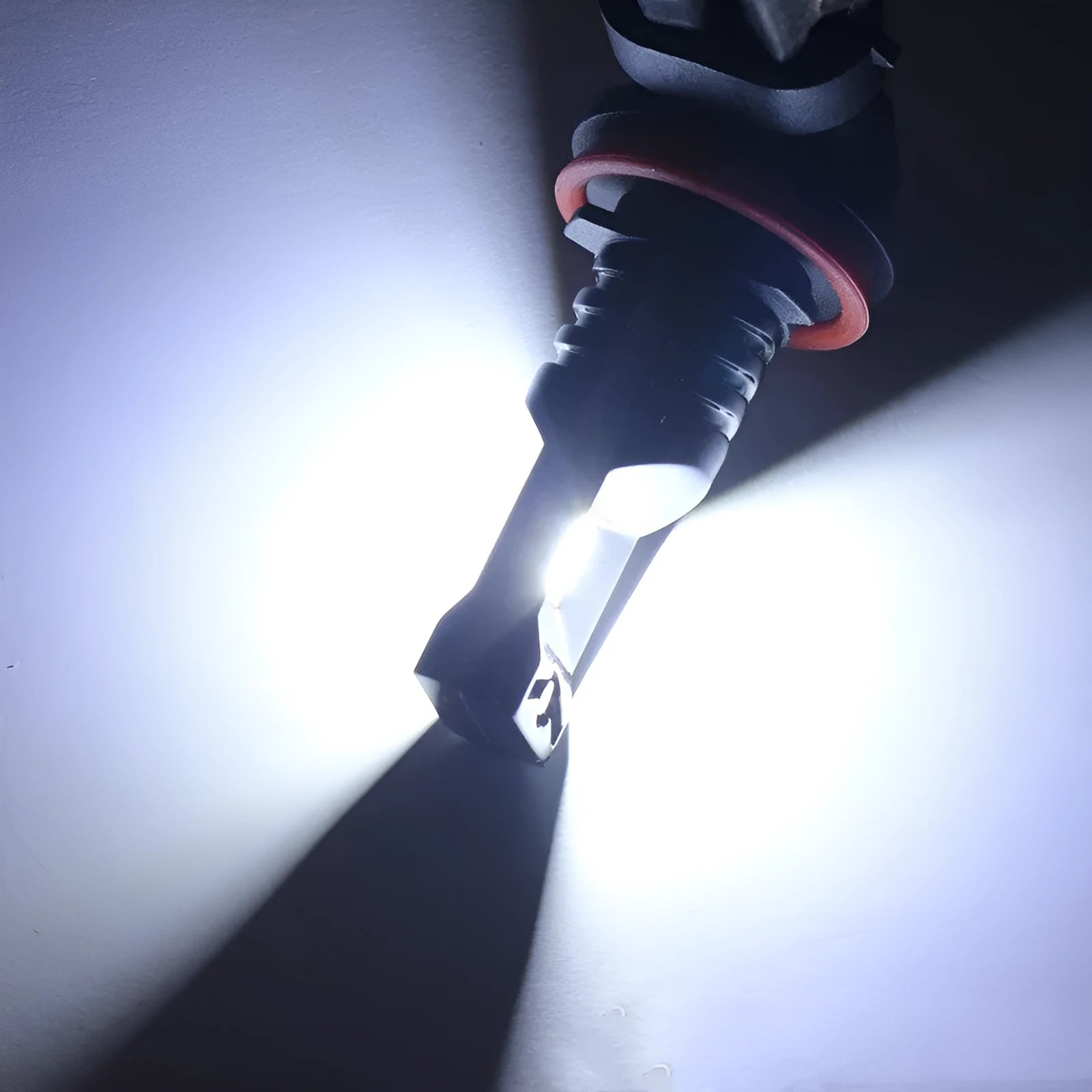 H11 H8 CSP 80W high power automotive LED front fog lamp with aviation aluminium housing.