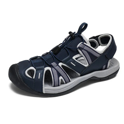 Men's casual sports shoes with mesh upper and rubber sole in LX01 Blue colour