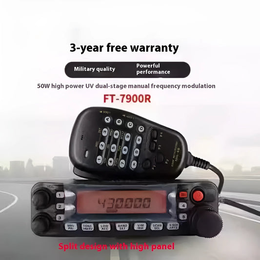 High-power car radio interphone set with walkie-talkie and antenna options for self-driving tours.