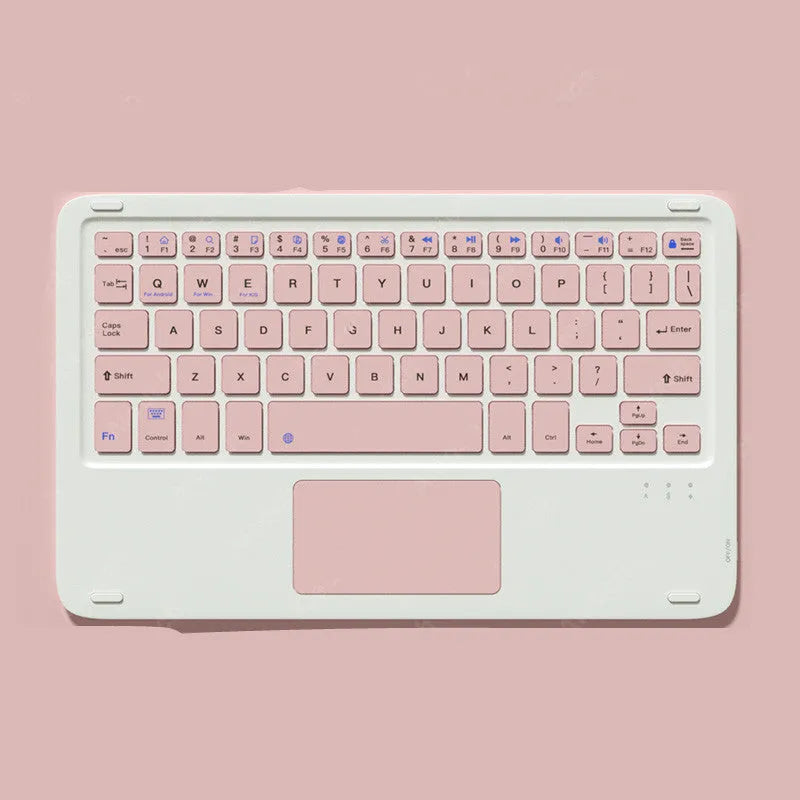 Bluetooth wireless keyboard and mute mouse set in compact 24.8cm design with charging cable
