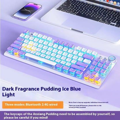 Tarantula wireless mechanical keyboard with side-engraved keycaps on a desk, showing compact 75% layout.
