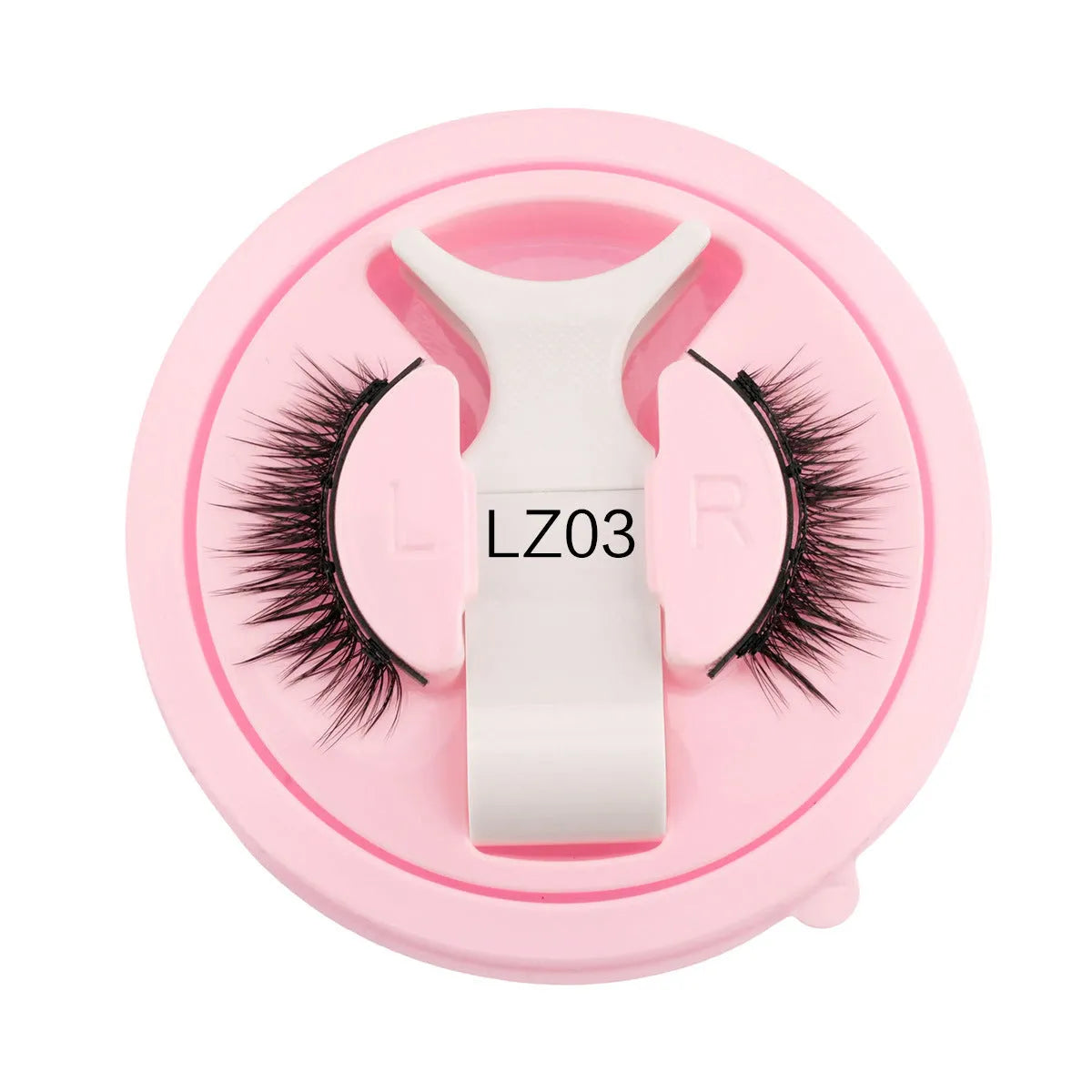 Reusable waterproof glue-free false eyelashes set with artificial fibre construction